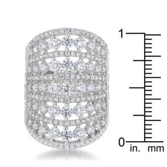 Charlyn 2.5ct Rhodium CZ Statement Cocktail Ring