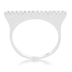 Karolina 0.2ct CZ Rhodium Contemporary Simple Ring