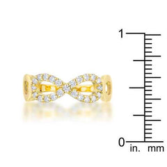 Mina 0.35ct CZ 14k Gold Infinity Ring