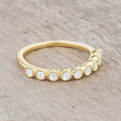 Bea 0.27ct CZ 14k Gold Delicate Band