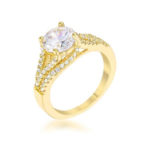 Irine 2.3ct CZ 14k Gold Classic Ring