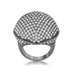 Dara 4.75ct CZ Hematite Dome Cocktail Ring