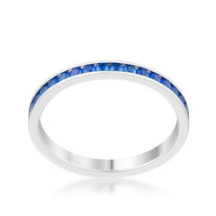 Teresa 0.5ct Sapphire CZ Stainless Steel Eternity Band