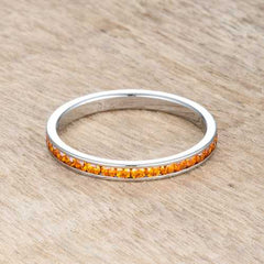 Teresa 0.5ct Orange CZ Stainless Steel Eternity Band