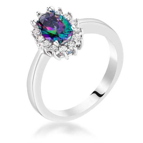 Mystic CZ Petite Oval Ring