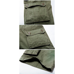 Plus Size Cargo Military Shorts