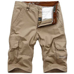 Mens Multi Pocket Plus Size Casual Cotton Shorts