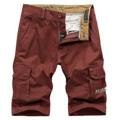 Mens Multi Pocket Plus Size Casual Cotton Shorts