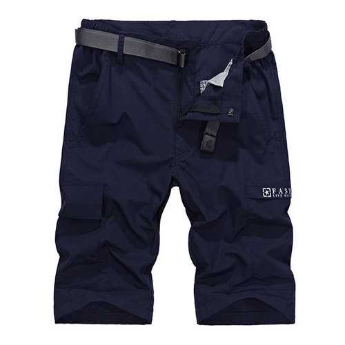 Mens Outdoor Quick-drying Breathable Big Pockets Shorts