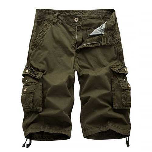 Multi-pocket Cotton Casual Cargo Shorts