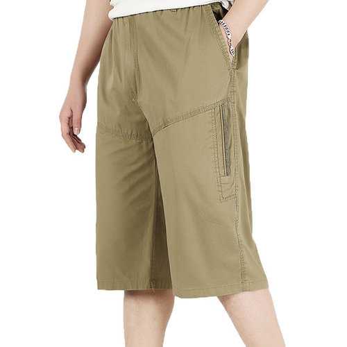 Mens Summer Loose Fit Casual Cotton Shorts