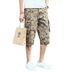 Mens Cotton Multi-Pocket Large Size Cargo Pants