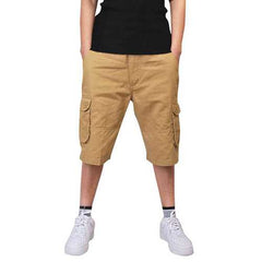 Multi-pocket Knee Length Cargo Shorts