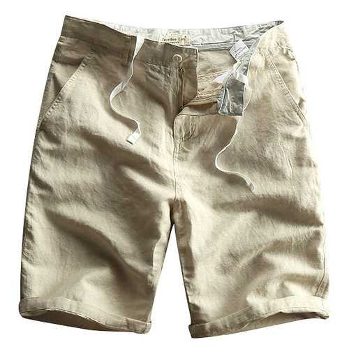 Chinese Style Cotton Linen Thin Shorts