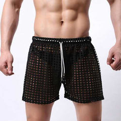 Sexy Mesh Hollow Casual Home Shorts