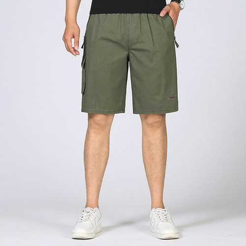 100%Cotton Thin Knee Length Loose Shorts