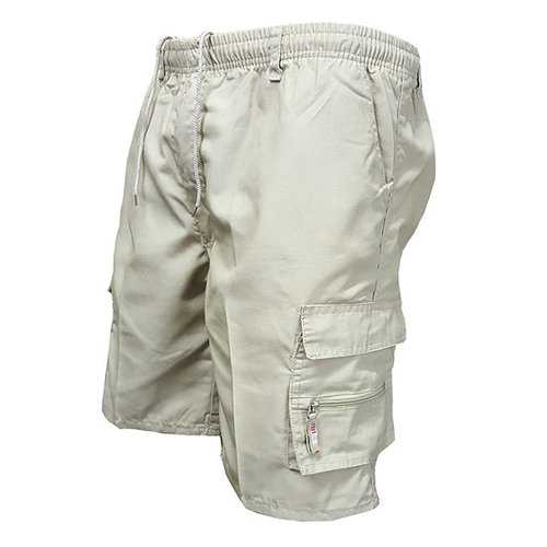 Multi-pocket Knee Length Cargo Shorts