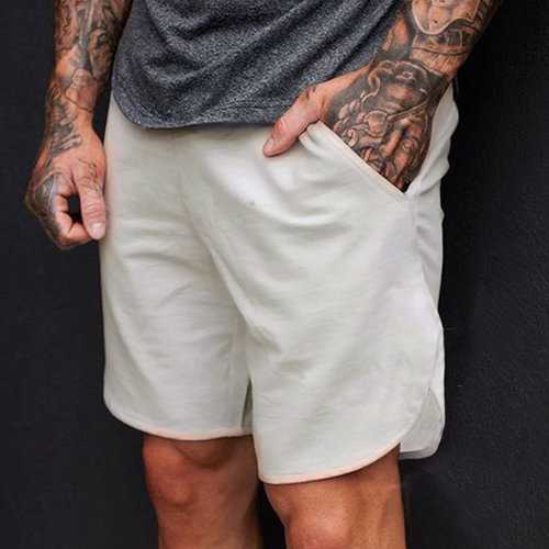 Elastic Waist Drawstring Breathable Casual Shorts