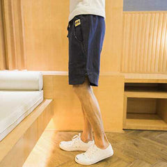 Breathable Linen Knee Length Loose Shorts