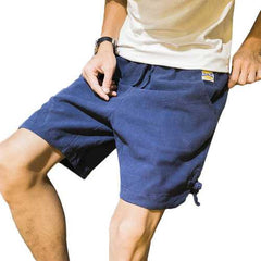 Breathable Linen Knee Length Loose Shorts