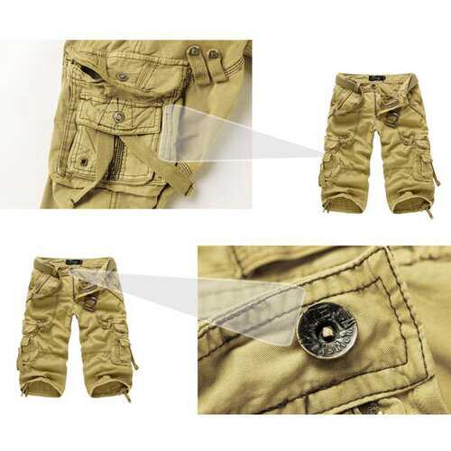 Outdoor Multi-pocket Cotton Cargo Shorts