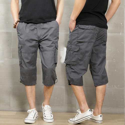 Outdoor Multi-pocket Cargo Calf-Length Shorts