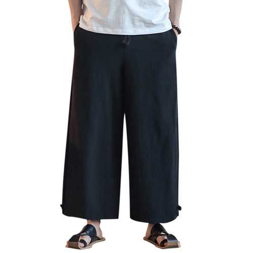 Chinese Style Loose Wide Leg Pants