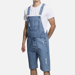 Men's Denim Overalls Shorts