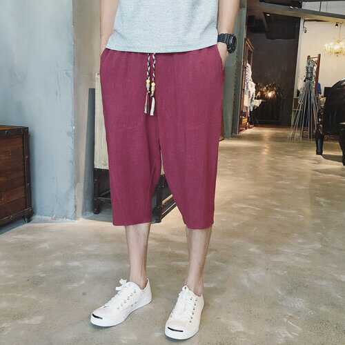 Linen mens trousers casual