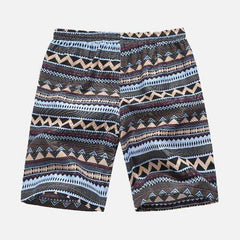 Mens Ethnic Style Funny Printing Straight Shorts