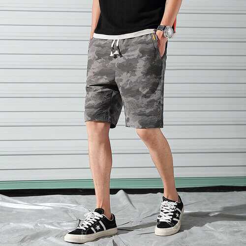 Season Camouflage Five Points Shorts Male Loose Printing Hong Kong Tide Sports Running Beach Shorts Slim Leisure