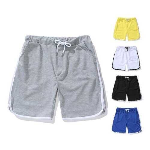 Season New Men's Spelling Tether Belt Beach Pants Casual Shorts Men's Loose Shorts