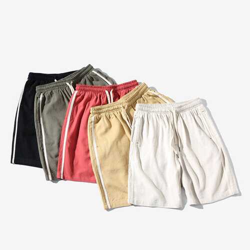 Fashion Season Wild Trend Casual Pants Loose Shorts In The Waist Stripe Cellulose Fiber Large Code Tide