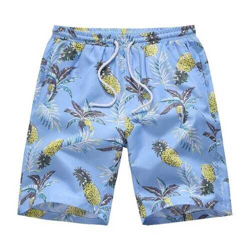 Floral Casual Beach Pants Men's European Code Loose Breathable Shorts