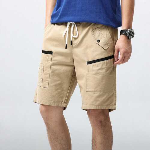 Season New Tooling Shorts Men's Solid Color Sports Casual Pants Trend Loose Beach Pants Five Pants Men