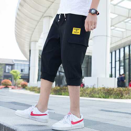 Men's Casual Shorts Season New Fashion Casual Thin Section 7 Seven Pants Men's Trend Tooling Shorts