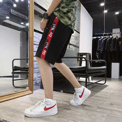 Season Shorts Men's Striped Casual Pants Loose Five Points Pants Men's Pants 5 Points Straight Male Tide 9128