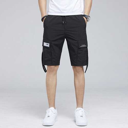 Tooling Shorts Men's Trend Five Pants Youth Pants Season Casual Bag Elastic Waist Casual Wear 1067