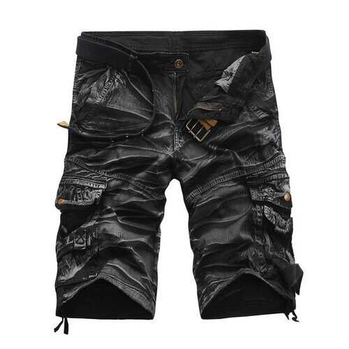 Men's Large Size Multi-pocket Loose Casual Five-pants Tooling Shorts Camouflage Pants Dk626