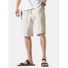 Mens Linen Casual Summer Shorts