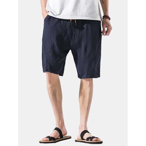 Mens Linen Casual Summer Shorts