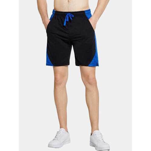 Solid Color Patchwork Home Casual Sports Straight Shorts