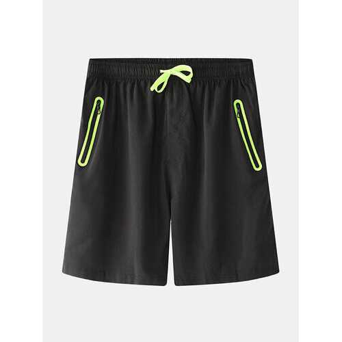 Quick-Dry Zippered Pockets Sport Short