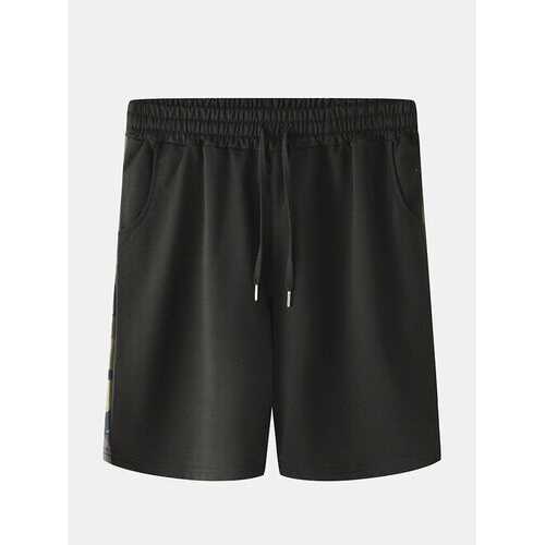 Cotton Solid Camouflage Side Home Shorts