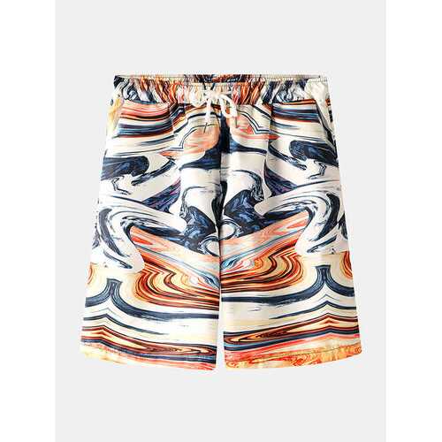 Chinese Style Printed Beach Shorts