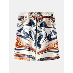 Chinese Style Printed Beach Shorts