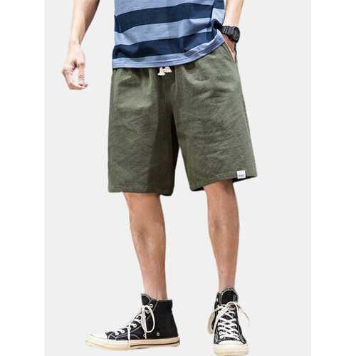 Flax Breathable Drawstring Shorts