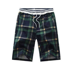 Men's Fashion Classic Check Print All-Match Five-Point Shorts