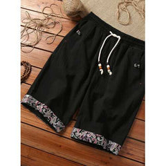 Men's Casual Ethnic Style Color Matching Loose Shorts