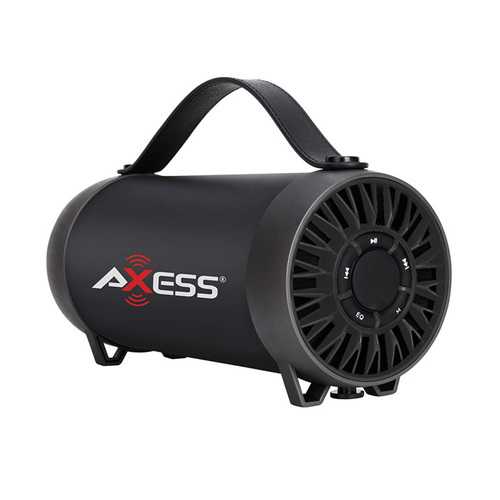 AXESS Portable Bluetooth Speaker Built-In Usb Support Fm Radio Line-In Function Rechargeable Battery